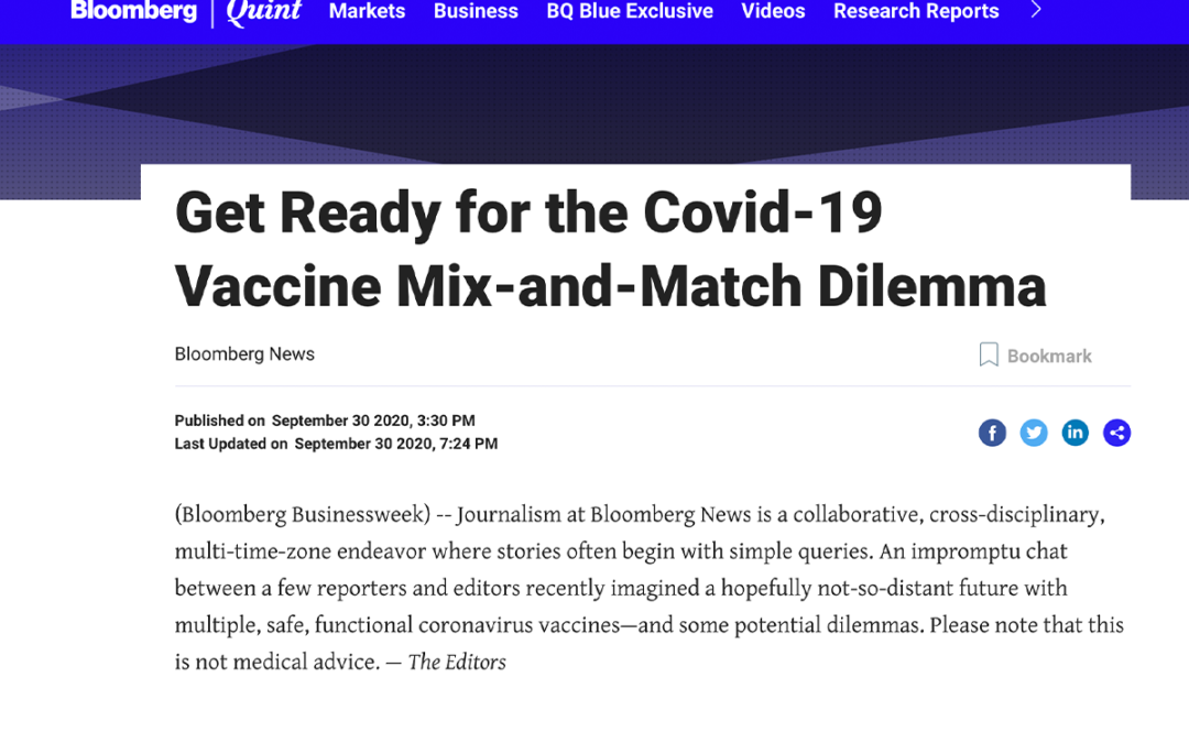 (Bloomberg Quint) ICAP’s Wafaa El-Sadr on the Efficacy of COVID-19 Vaccines