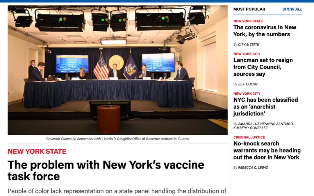 (City&StateNY) ICAP’s Wafaa El-Sadr comments on the Problem with New York’s Vaccine Task Force