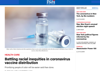 (City&StateNewYork) ICAP Wafaa El-Sadr Comments on the Battle of Racial Inequities in Coronavirus Vaccine Distribution