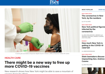 (City & State NY) New Research Shows Ways to Free Up Vaccines but More Research is Needed, says El-Sadr