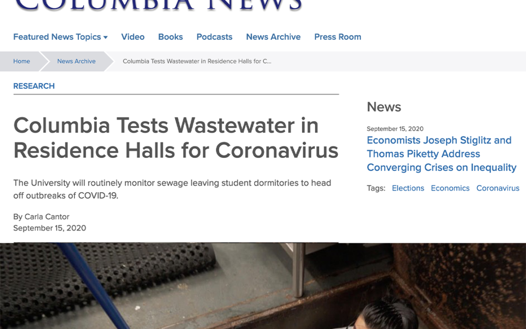 (Columbia News) ICAP’s Wafaa El-Sadr Spearheads New Wastewater Sampling Program in Columbia U. Residence Halls