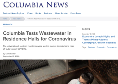 (Columbia News) ICAP’s Wafaa El-Sadr Spearheads New Wastewater Sampling Program in Columbia U. Residence Halls