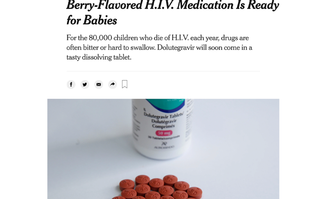(TheNewYorkTimes) ICAP’s Elaine Abrams Comments on the New Berry-Flavored HIV Medication for Babies