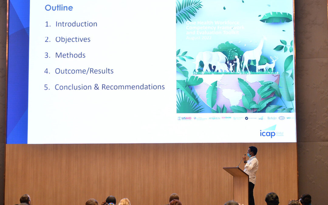 Supporting One Health Education – ICAP Showcases Work on Competency-Based Education and One Health Academy Website at SEAOHUN 2022