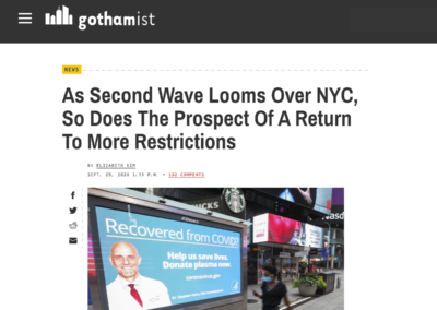 (Gothamist) ICAP’s Wafaa El-Sadr Comments on a Possible Second Wave and a Return to more Restrictions