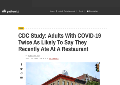 (Gothamist) Wafaa El-Sadr Comments on Indoor Dining During the COVID-19 Pandemic