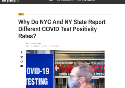 (Gothamist) ICAP’s Wafaa El-Sadr Comments on Different COVID Test Positivity Rates in NYC and NY State