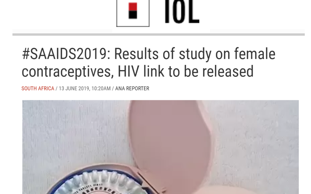 (Independent Online) #SAAIDS2019: Results of study on female contraceptives, HIV link to be released