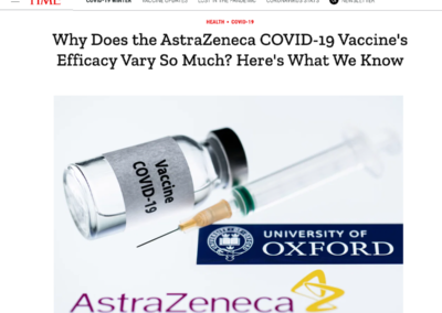 (Time) ICAP’s Jessica Justman Comments on the Efficacy of the AztraZeneca Vaccine