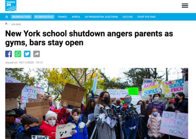 (France24) ICAP’s Jessica Justman Agrees With Closing the Schools and Indoor Dinning Should Follow