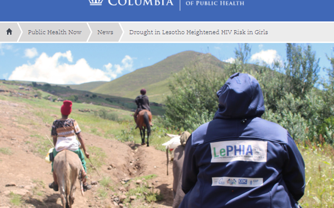 (Columbia Public Health) Drought in Lesotho heightened HIV risk in girls