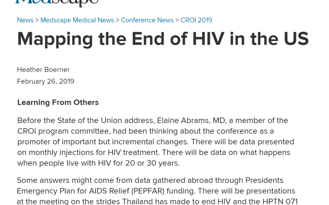 (Medscape) ICAP’s Elaine Abrams on “Mapping the End of HIV in the US”