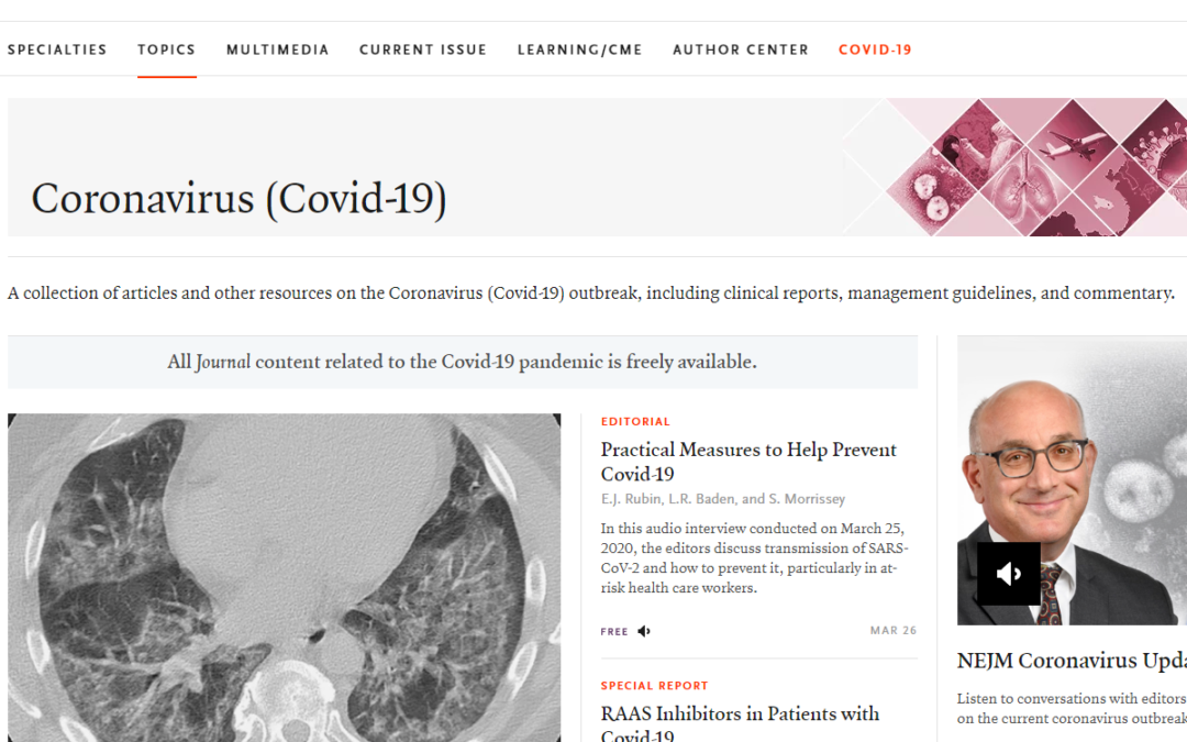 NEJM’s Coronavirus (COVID-19) Articles and Resources