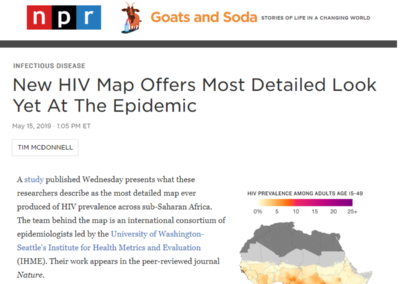 (NPR) New HIV Map Offers Most Detailed Look Yet At The Epidemic