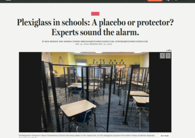 (PostandCourier) ICAP’s Wafaa El-Sadr Addresses the Effectiveness of Plexiglass in Classrooms to Contain the Spread of  COVID-19.