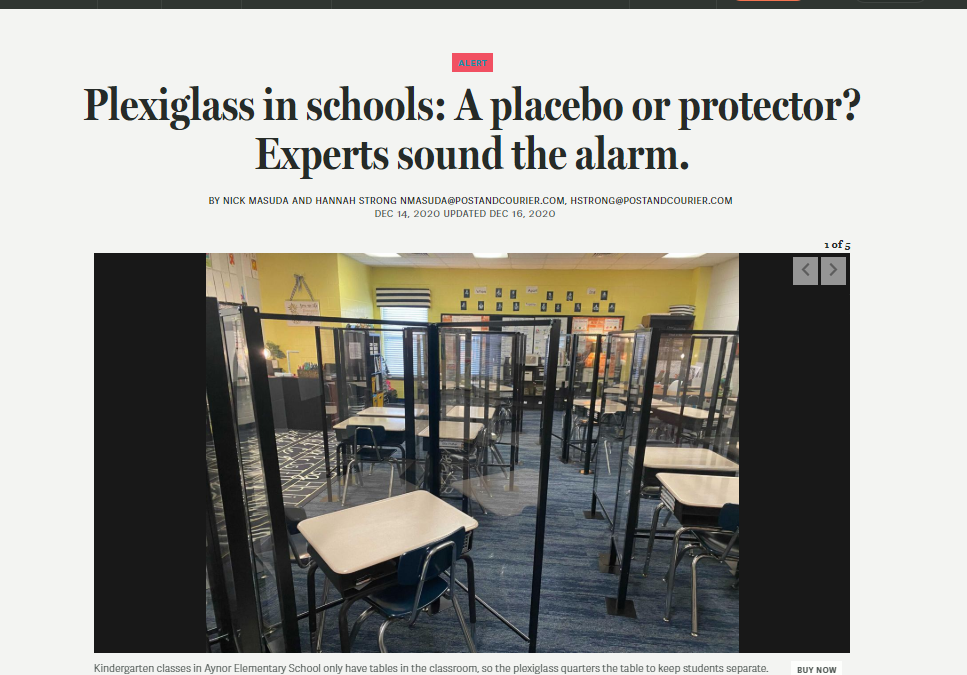 (PostandCourier) ICAP’s Wafaa El-Sadr Addresses the Effectiveness of Plexiglass in Classrooms to Contain the Spread of  COVID-19.