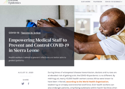 (Prevent Epidemics) Empowering Medical Staff to Prevent and Control COVID-19 in Sierra Leone