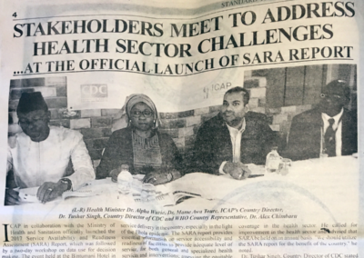 (Standard Times / Telegraph) Launch of SARA Report in Sierra Leone