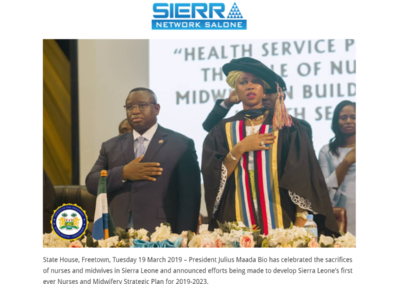 (Sierra Network Salone) ICAP-Supported Efforts to Advance Nursing and Midwifery Contribute to National Strategic Plan