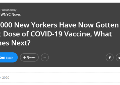(WNYC News) ICAP’s Wafaa El-Sadr Speaks to Sean Carlson on What Comes Next for COVID-19 Vaccination.