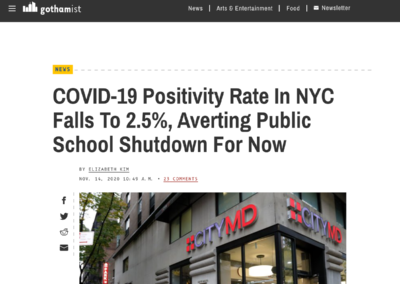 (Gothamist) ICAP’s Wafaa El-Sadr Comments on Averting Another Public School Shutdown Due to the  Decline of Positive COVID-19 Rates in New York City