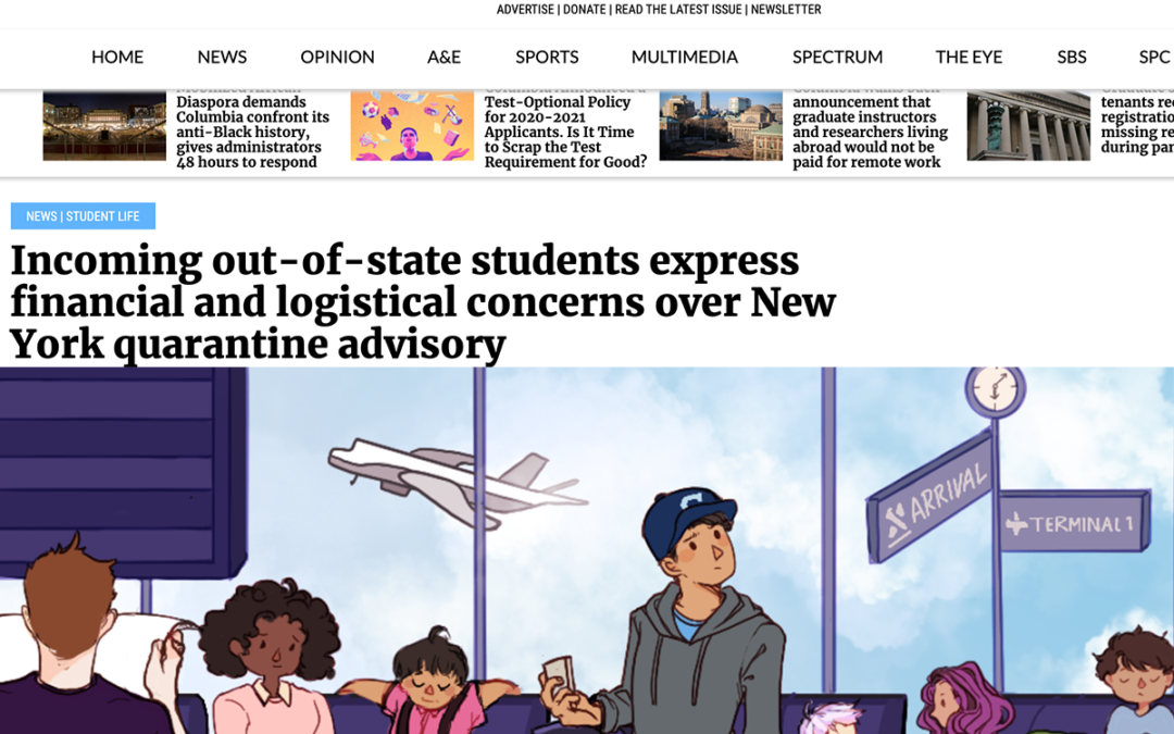 (Columbia Spectator) Honoring New York’s Progress with an On-Campus Quarantine Plan in Accordance with State Regulations