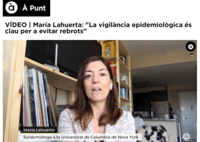 (À Punt NTC) María Lahuerta: “Epidemiological surveillance is key to preventing regrowth”