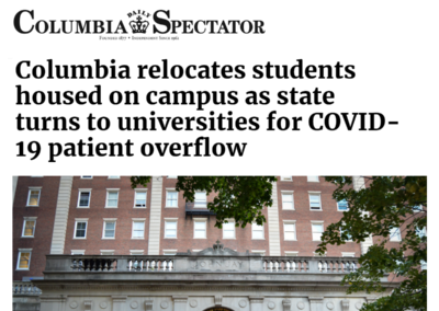 (Columbia Daily Spectator) Wafaa El-Sadr on Student Housing Shifting to COVID-19 Care
