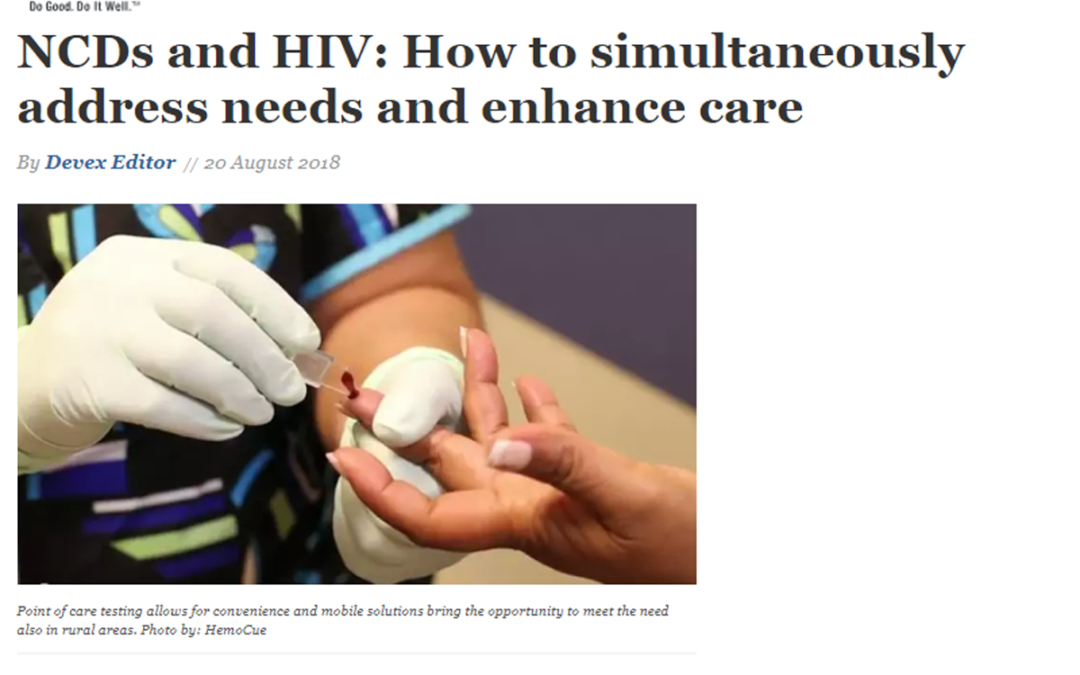 (Devex) NCDs and HIV: How to simultaneously address needs and enhance care