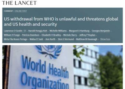 (The Lancet) ICAP’s Wafaa El-Sadr Co-Author on Lancet Comment Criticizing U.S. Withdrawal from WHO