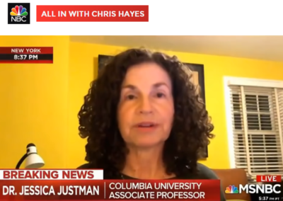 (MSNBC) Jessica Justman Speaks about COVID-19 Vaccine Development on “All In with Chris Hayes”