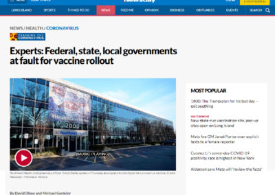 (Newsday) ICAP’s Wafaa El-Sadr on the Impacts of the U.S. “Fractured” Health Care System on COVID-19 Vaccine Rollout