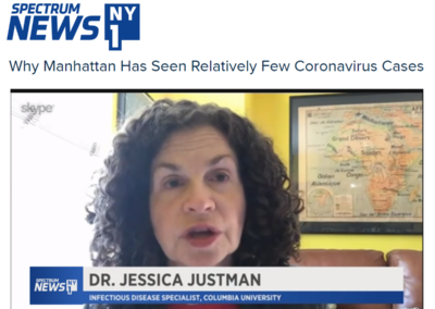 (NY1) Jessica Justman on Socioeconomic Disparities in COVID-19 Prevention