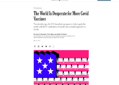 (New York Times) Opinion: Public Health Successes From the AIDS Response Can Help the U.S. Better Respond to the COVID-19 Crisis