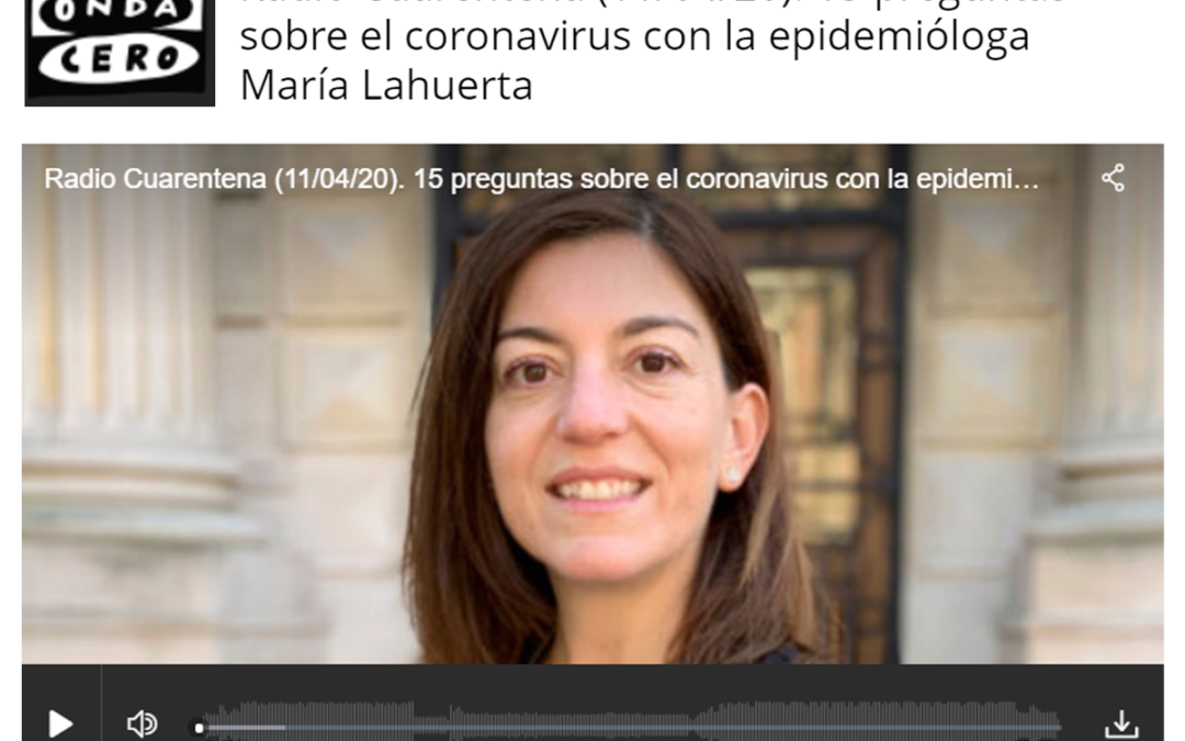 (Ondacero) María Lahuerta Answers Questions about COVID-19