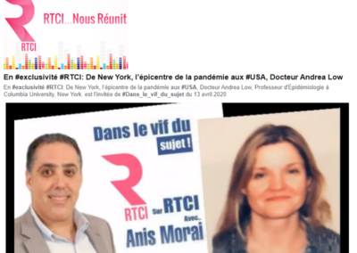 (RTCI Tunisia) Andrea Low speaks on Tunisian Radio about COVID-19