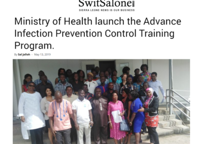 (SwitSalone) Sierra Leone Launches Advanced Infection Prevention Control Training Program