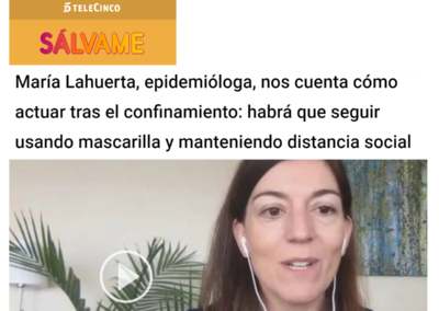 (Telecinco) María Lahuerta on Maintaining COVID-19 Prevention Practices